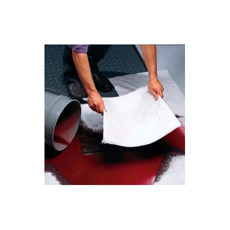 Evolution Sorbent Products Sorbent Pad, Oil, 16 in x 18 in, White 1CFWPSL*